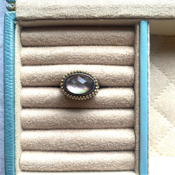 LAGOS authentic Caviar Mother of Pearl Doublet Statement Ring - Picture 3 of 4